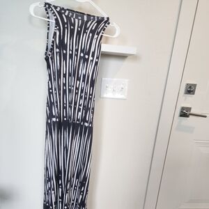 Black and white maxi dress